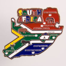Carregar imagem no visualizador da galeria, Imã Africa do Sul - Imã Geladeira Africa do Sul com Mapa, Bandeira, Cidades e Símbolos
