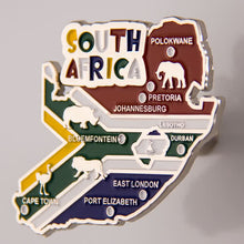 Carregar imagem no visualizador da galeria, Imã Africa do Sul - Imã Geladeira Africa do Sul com Mapa, Bandeira, Cidades e Símbolos