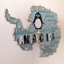 Carregar imagem no visualizador da galeria, Imã Antártida - Imã Geladeira Antártida com Mapa, Estações e Símbolos