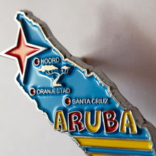 Carregar imagem no visualizador da galeria, Imã Aruba - Imã Geladeira Aruba com Mapa, Bandeira, Cidades e Símbolos