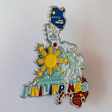 Carregar imagem no visualizador da galeria, Imã Filipinas - Imã Geladeira Filipinas em Metal com Mapa, Bandeira, Cidades e Símbolos