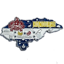 Carregar imagem no visualizador da galeria, Imã Honduras - Imã Geladeira Metal Honduras com Mapa, Bandeira, Cidades e Símbolos