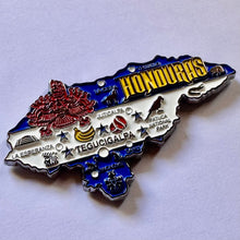 Carregar imagem no visualizador da galeria, Imã Honduras - Imã Geladeira Metal Honduras com Mapa, Bandeira, Cidades e Símbolos