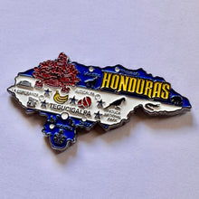 Carregar imagem no visualizador da galeria, Imã Honduras - Imã Geladeira Metal Honduras com Mapa, Bandeira, Cidades e Símbolos