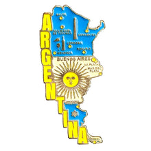 Carregar imagem no visualizador da galeria, Imã Argentina - Imã Geladeira Argentina em Metal com Mapa, Bandeira, Cidades e Símbolos