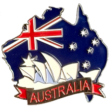Carregar imagem no visualizador da galeria, Imã Australia - Imã Geladeira Australia em Metal com Mapa, Bandeira e Símbolos