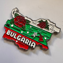 Carregar imagem no visualizador da galeria, Imã Bulgária - Imã Geladeira Bulgária em Metal com Mapa, Bandeira, Cidades e Símbolos
