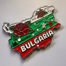Carregar imagem no visualizador da galeria, Imã Bulgária - Imã Geladeira Bulgária em Metal com Mapa, Bandeira, Cidades e Símbolos