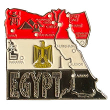 Carregar imagem no visualizador da galeria, Imã Egito - Imã Geladeira Egito com Mapa, Bandeira, Cidades e Símbolos