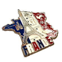 Carregar imagem no visualizador da galeria, Imã França - Imã Geladeira França em Metal com Mapa, Bandeira, Cidades e Símbolos