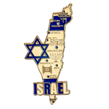 Carregar imagem no visualizador da galeria, Imã Israel - Imã Geladeira Israel em Metal com Mapa, Bandeira, Cidades e Símbolos