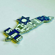 Carregar imagem no visualizador da galeria, Imã Israel - Imã Geladeira Israel em Metal com Mapa, Bandeira, Cidades e Símbolos