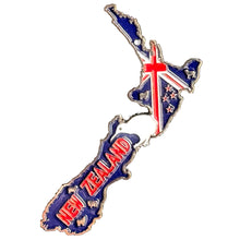 Carregar imagem no visualizador da galeria, Imã Nova Zelândia - Imã Geladeira Nova Zelândia em Metal com Mapa, Bandeira e Símbolos