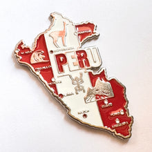 Carregar imagem no visualizador da galeria, Imã Peru - Imã Geladeira Peru em Metal com Mapa, Bandeira, Cidades e Símbolos