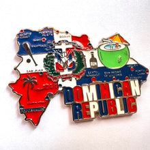 Carregar imagem no visualizador da galeria, Imã República Dominicana - Imã Geladeira República Dominicana com Mapa, Bandeira, Cidades e Símbolos