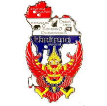 Carregar imagem no visualizador da galeria, Imã Tailândia - Imã Geladeira Tailândia em Metal com Mapa, Bandeira, Cidades e Símbolos