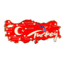 Carregar imagem no visualizador da galeria, Imã Turquia - Imã Geladeira Turquia em Metal com Mapa, Bandeira, Cidades e Símbolos