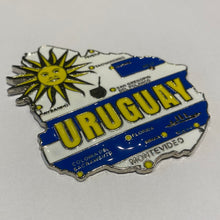 Carregar imagem no visualizador da galeria, Imã Uruguai - Imã Geladeira Uruguai em Metal com Mapa, Bandeira, Cidades e Símbolos