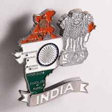 Carregar imagem no visualizador da galeria, Imã India - Imã Geladeira India em Metal com Mapa, Bandeira, Cidades e Símbolos