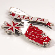 Carregar imagem no visualizador da galeria, Imã Malta - Imã Geladeira Malta em Metal com Mapa, Bandeira, Cidades e Símbolos