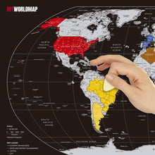 Carregar imagem no visualizador da galeria, Megacombo Mapa Raspadinha - Mapa Mundi Raspar + Mapa Brasil + Maravilhas da Arquitetura + Adesivos Pins