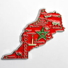 Carregar imagem no visualizador da galeria, Imã Marrocos - Imã Geladeira Marrocos com Mapa, Bandeira, Cidades e Símbolos