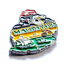 Carregar imagem no visualizador da galeria, Imã Ilhas Maurício - Imã Geladeira Metal Maurício com Mapa, Bandeira, Cidades e Símbolos