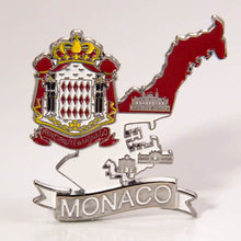 Carregar imagem no visualizador da galeria, Imã Mônaco - Imã Geladeira Mônaco em Metal com Mapa, Bandeira, Cidades e Símbolos