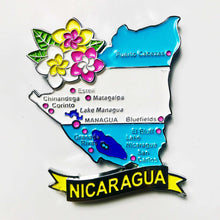 Carregar imagem no visualizador da galeria, Imã Nicarágua - Imã Geladeira Nicarágua com Mapa, Bandeira, Cidades e Símbolos