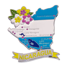 Carregar imagem no visualizador da galeria, Imã Nicarágua - Imã Geladeira Nicarágua com Mapa, Bandeira, Cidades e Símbolos