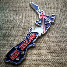 Carregar imagem no visualizador da galeria, Imã Nova Zelândia - Imã Geladeira Nova Zelândia em Metal com Mapa, Bandeira e Símbolos