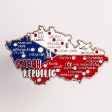 Carregar imagem no visualizador da galeria, Imã República Tcheca - Imã Geladeira República Tcheca em Metal com Mapa, Bandeira, Cidades e Símbolos