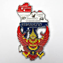Carregar imagem no visualizador da galeria, Imã Tailândia - Imã Geladeira Tailândia em Metal com Mapa, Bandeira, Cidades e Símbolos