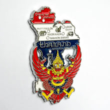 Carregar imagem no visualizador da galeria, Imã Tailândia - Imã Geladeira Tailândia em Metal com Mapa, Bandeira, Cidades e Símbolos