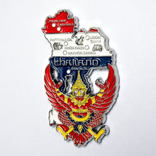 Carregar imagem no visualizador da galeria, Imã Tailândia - Imã Geladeira Tailândia em Metal com Mapa, Bandeira, Cidades e Símbolos