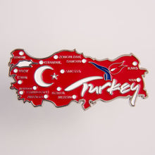 Carregar imagem no visualizador da galeria, Imã Turquia - Imã Geladeira Turquia em Metal com Mapa, Bandeira, Cidades e Símbolos