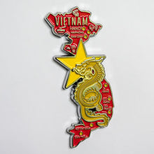 Carregar imagem no visualizador da galeria, Imã Vietnã - Imã Geladeira Vietnã em Metal com Mapa, Bandeira, Cidades e Símbolos