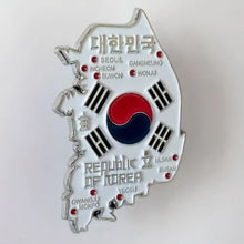 Carregar imagem no visualizador da galeria, Imã Coréia do Sul - Imã Geladeira Coréia do Sul em Metal com Mapa, Bandeira, Cidades e Símbolos