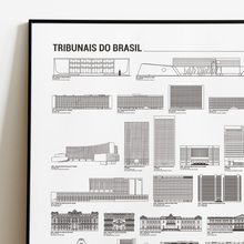 Carregar imagem no visualizador da galeria, Pôster Lista de Tribunais do Brasil - Arte para Escritório de Advocacia - Estilo Minimalista - A2