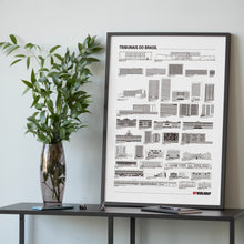 Carregar imagem no visualizador da galeria, Pôster Lista de Tribunais do Brasil - Arte para Escritório de Advocacia - Estilo Minimalista - A2