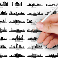 Carregar imagem no visualizador da galeria, Pôster Skylines de Cidades do Mundo - Estilo Minimalista - A2