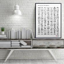 Carregar imagem no visualizador da galeria, Pôster Skylines de Cidades do Mundo - Estilo Minimalista - A2