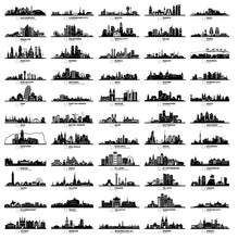 Carregar imagem no visualizador da galeria, Pôster Skylines de Cidades do Mundo - Estilo Minimalista - A2
