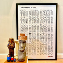 Carregar imagem no visualizador da galeria, Pôster Carimbos de Passaporte de Todos os Países do Mundo - Estilo Minimalista - A2