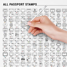 Carregar imagem no visualizador da galeria, Pôster Carimbos de Passaporte de Todos os Países do Mundo - Estilo Minimalista - A2