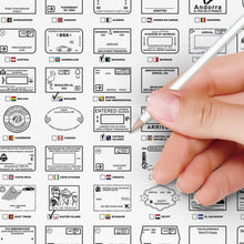 Carregar imagem no visualizador da galeria, Pôster Carimbos de Passaporte de Todos os Países do Mundo - Estilo Minimalista - A2