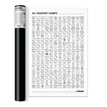 Carregar imagem no visualizador da galeria, Pôster Carimbos de Passaporte de Todos os Países do Mundo - Estilo Minimalista - A2