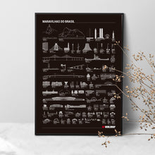 Carregar imagem no visualizador da galeria, Maravilhas do Brasil por Ordem de Tamanho - Preto