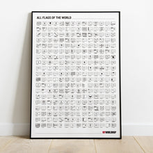 Carregar imagem no visualizador da galeria, Pôster Atlas com 266 Bandeiras de Países e Territórios para Marcar e Colorir - A2