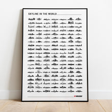 Carregar imagem no visualizador da galeria, Pôster Skylines de Cidades do Mundo - Estilo Minimalista - A2
